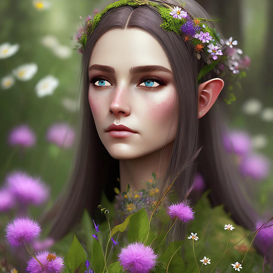 Elfin Nature Beauty Digital Art by Rosalie Scanlon