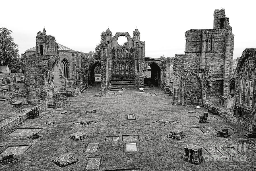 Elgin Cathedral Nave and Tombs  Photograph by Olivier Le Queinec