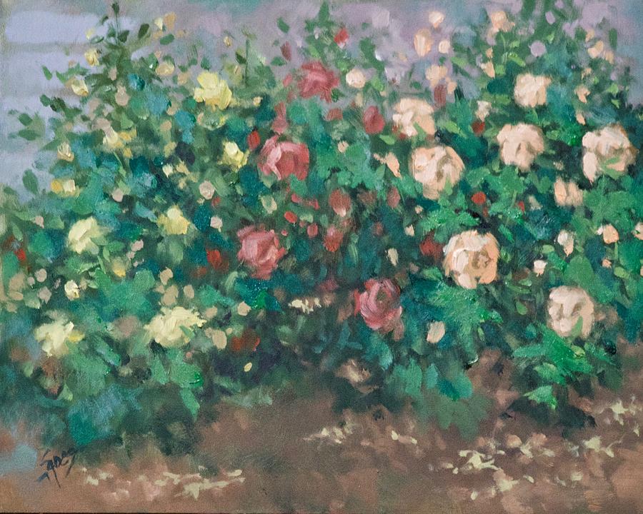 Elgins Roses Painting by Linda Eades Blackburn