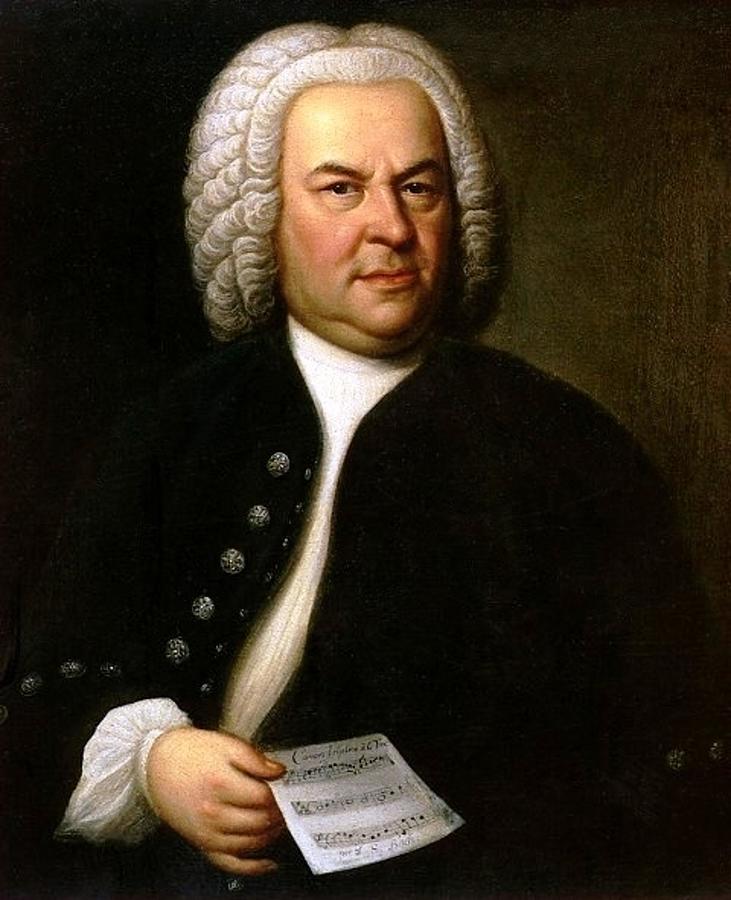 Elias Gottlob Haussmann - Portrait of Johann Sebastian Bach Painting by Les Classics