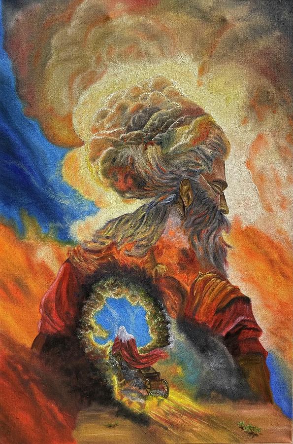 Elijah and the Chariot of Fire Painting by Kaylealayah Whitefeather ...