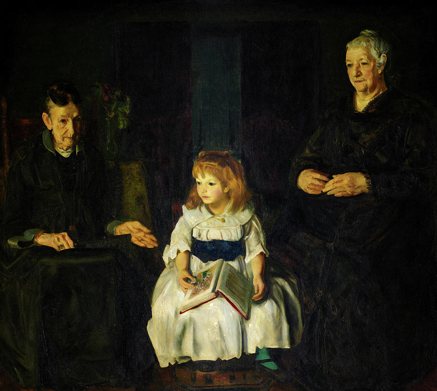 Elinor, Jean and Anna Painting by George Wesley Bellows - Pixels