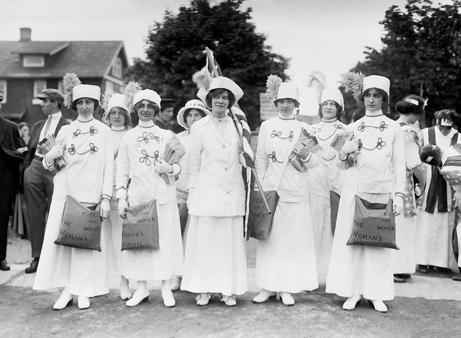 Elisabeth Freeman And The Suffrage News Girls - Circa 1913 Photograph by War Is Hell Store