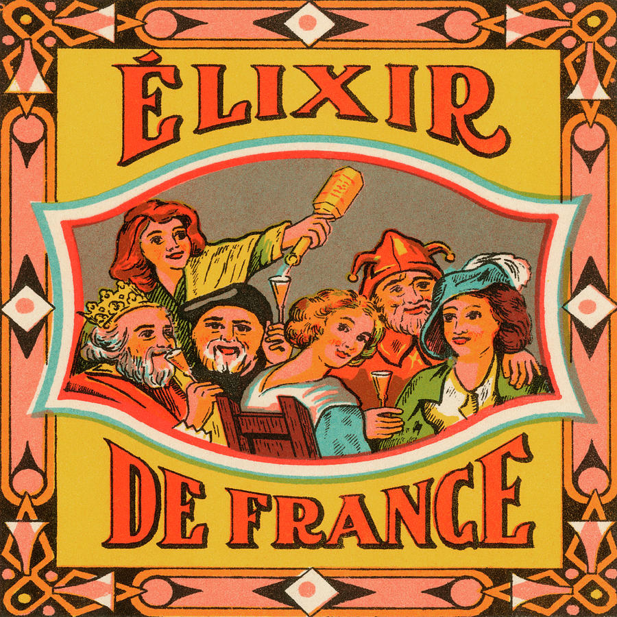 Vintage Drawing - Elixir de France by Vintage Drinks Posters