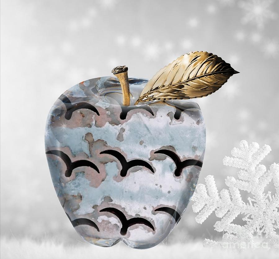 Nature Digital Art - Elixir Golden Snow Apple  by Alexandra Vusir
