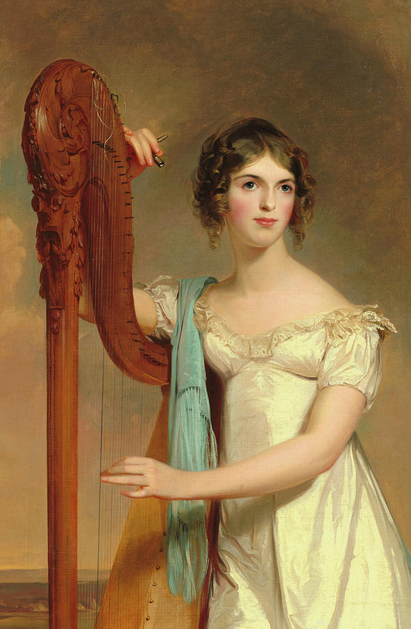Eliza Ridgely, Lady with a Harp Painting by Thomas Sully - Fine Art America