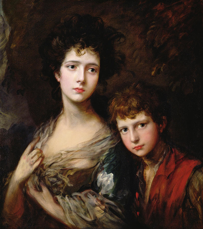 Elizabeth and Thomas Linley Painting by Thomas Gainsborough