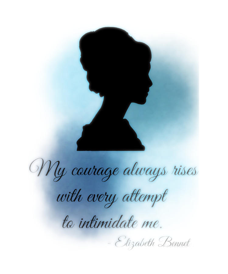 Elizabeth Bennet Quote Digital Art By Lirene Girl