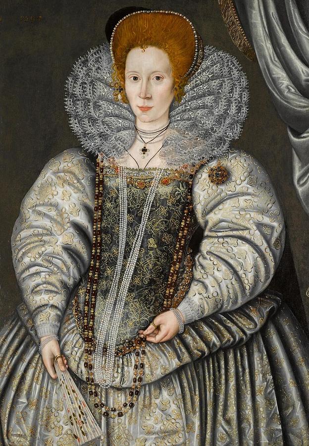 Elizabeth Bess Throckmorton Lady Raleigh 1565 - c 1647 Painting by ...