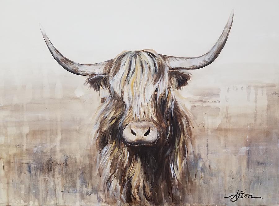 Cow Painting - Elizabeth Bowmore by Afton Ray-Rossol
