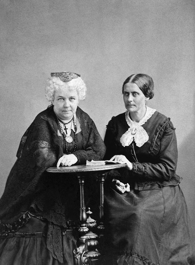 Elizabeth Cady Stanton and Susan B. Anthony - Napoleon Sarony Photograph by War Is Hell Store