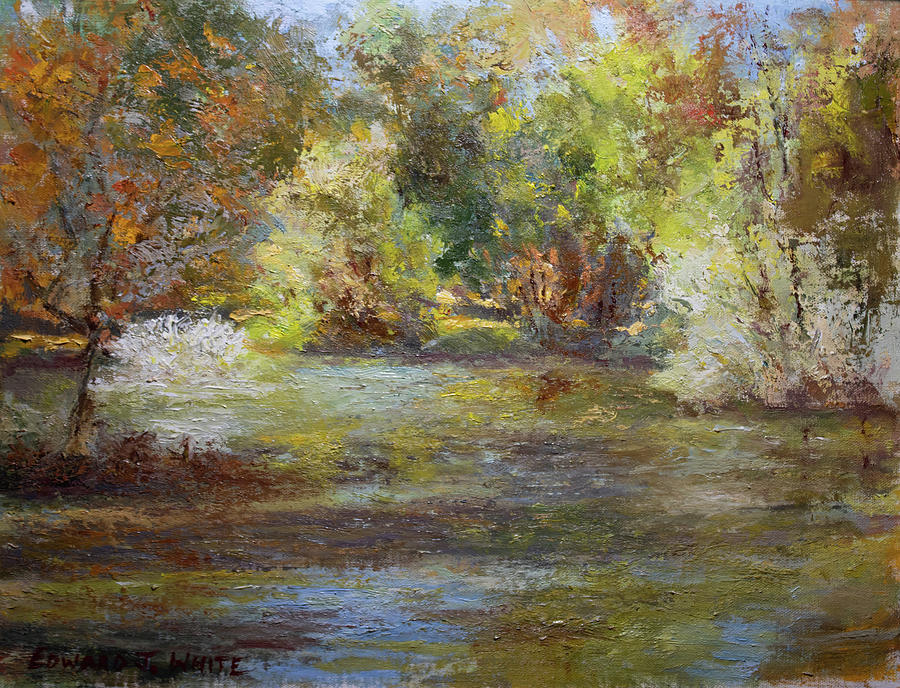 Elizabeth Park Pond Painting by Edward White