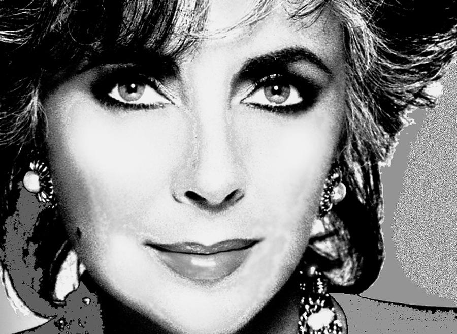 Elizabeth Taylor 1986 New York v 3 NEW B.W Photograph by Gary Bernstein Elizabeth Taylor 1986 New York v 3 NEW B.W Photograph by Gary Bernstein