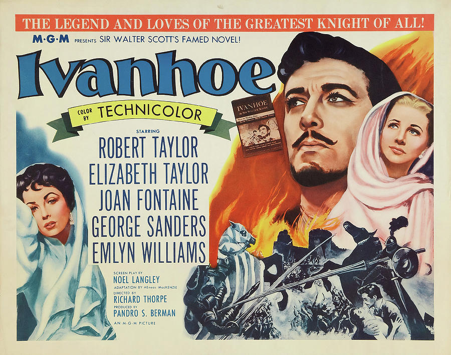 ELIZABETH TAYLOR and ROBERT TAYLOR in IVANHOE -1952-, directed by RICHARD THORPE. Photograph by Album