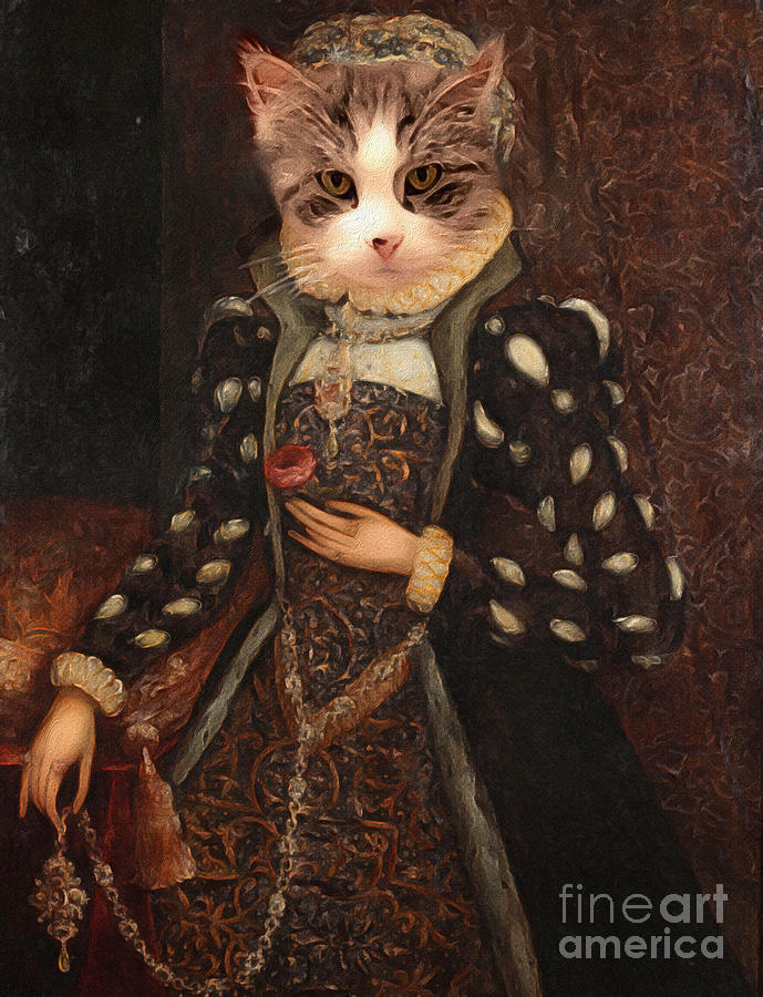 Elizabeth, the Tabby Kitty Digital Art by Zelda Tessadori