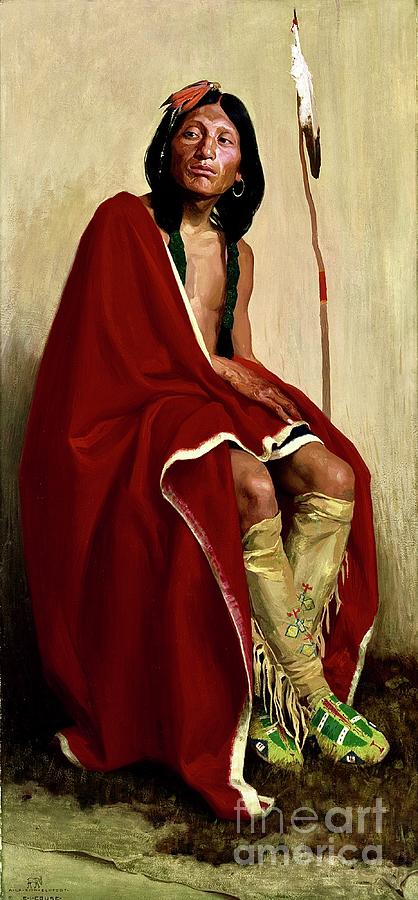 Elk-Foot of the Taos Tribe Painting Painting by The James Roney Collection