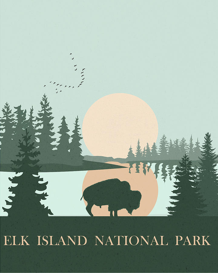 Elk Island National Park Digital Art by Roberta Murray
