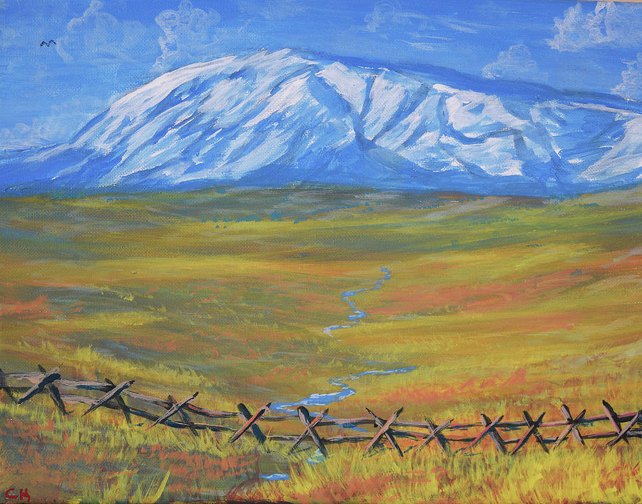 Elk Mountain, Wyoming Painting by Chance Kafka