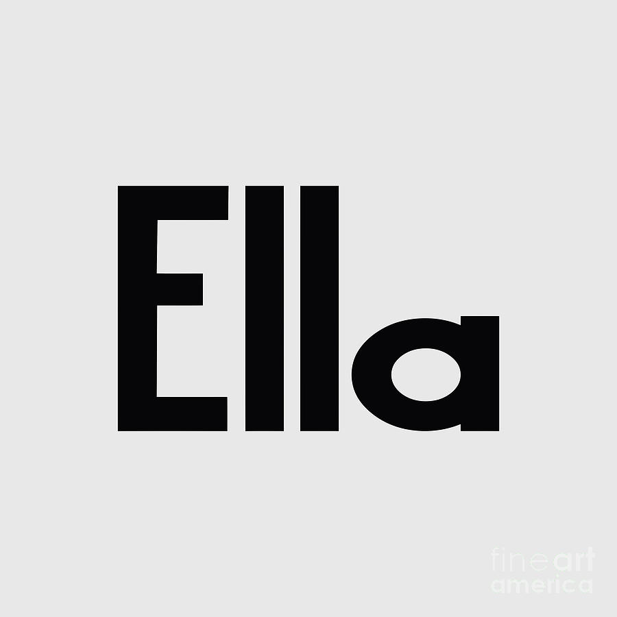 Ella Cute Name Drawing by Connie A Stephenson - Fine Art America