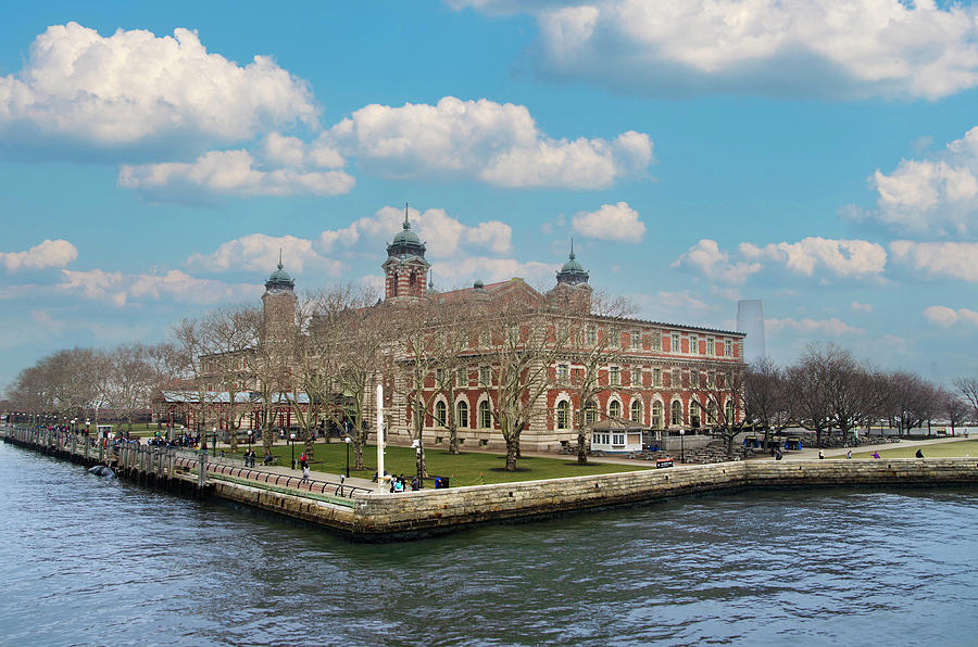 Ellis Island in New York Harbor Photograph by Bill Cannon - Fine Art ...