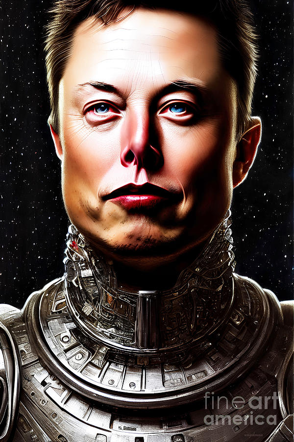 Elon Musk Cyborg 20221108e Mixed Media by Wingsdomain Art and ...