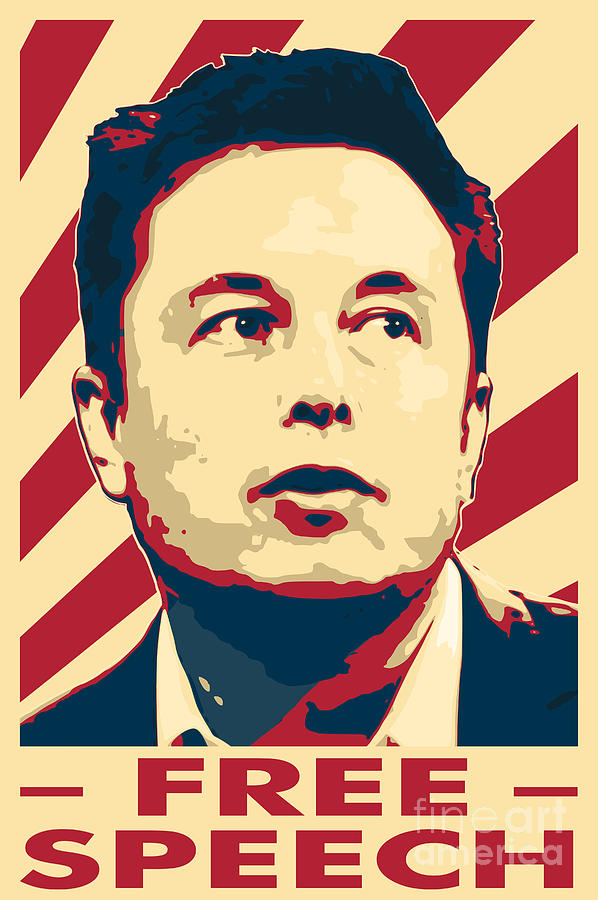 Elon Musk Free Speech Poster Digital Art by Filip Schpindel Fine Art