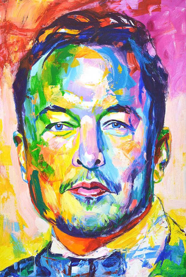 Elon Musk Painting by Iryna Kastsova