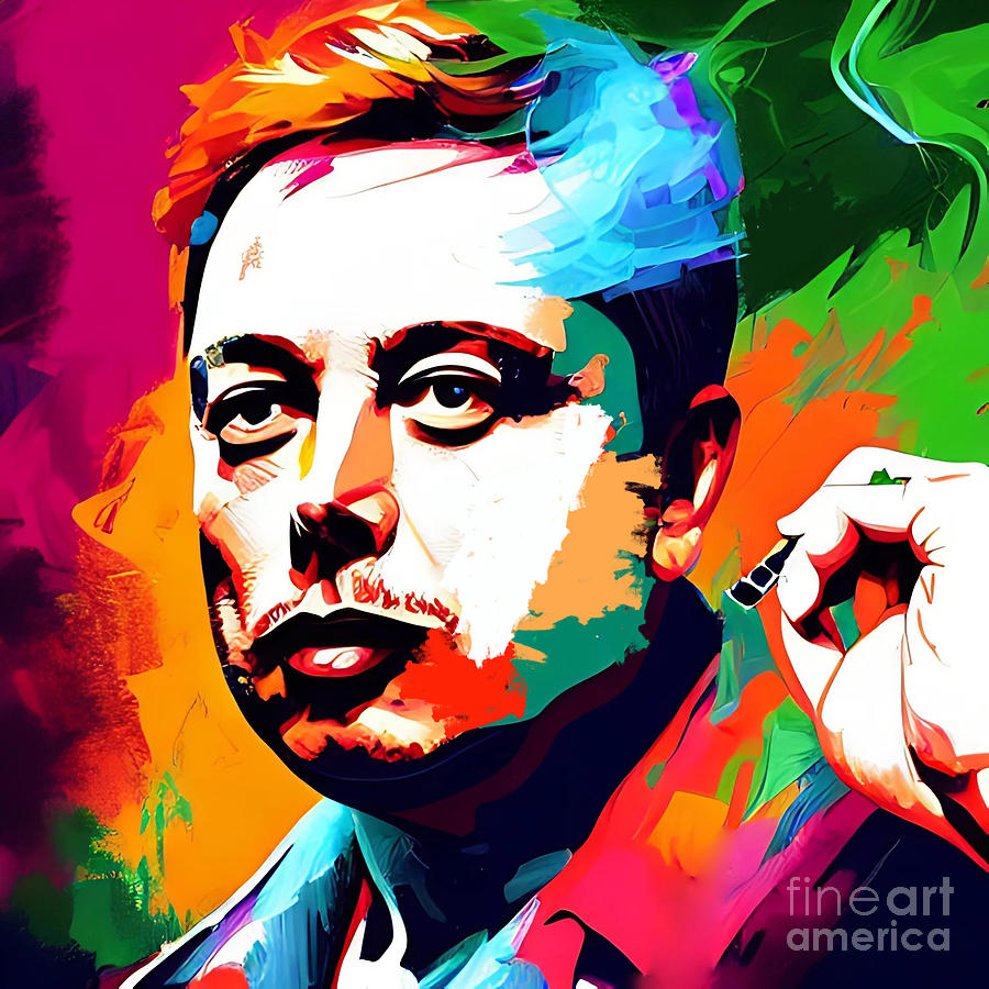 Elon Musk Smoking Cigar Digital Art By Feko - Fine Art America