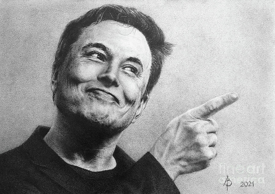 Elon Musk Drawing by Vladimir Latash Fine Art America