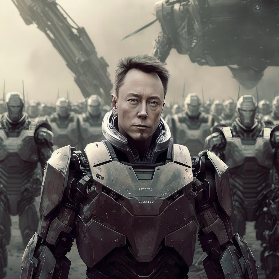 Elon Musk's Robot Rebellion Digital Art By Mike Tedeschi - Pixels