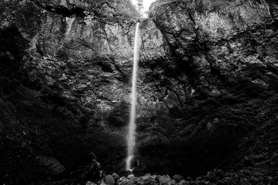 Elowah Falls Black and White Photograph by Pelo Blanco Photo