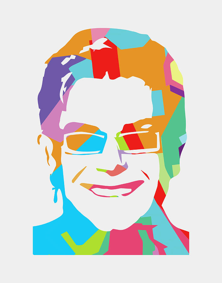 Elton John Digital Art - Elton John 1 POP ART by Ahmad Nusyirwan