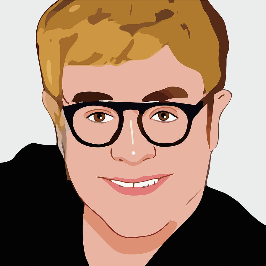 Elton John Digital Art - Elton John Cartoon Portrait 1 by Ahmad Nusyirwan