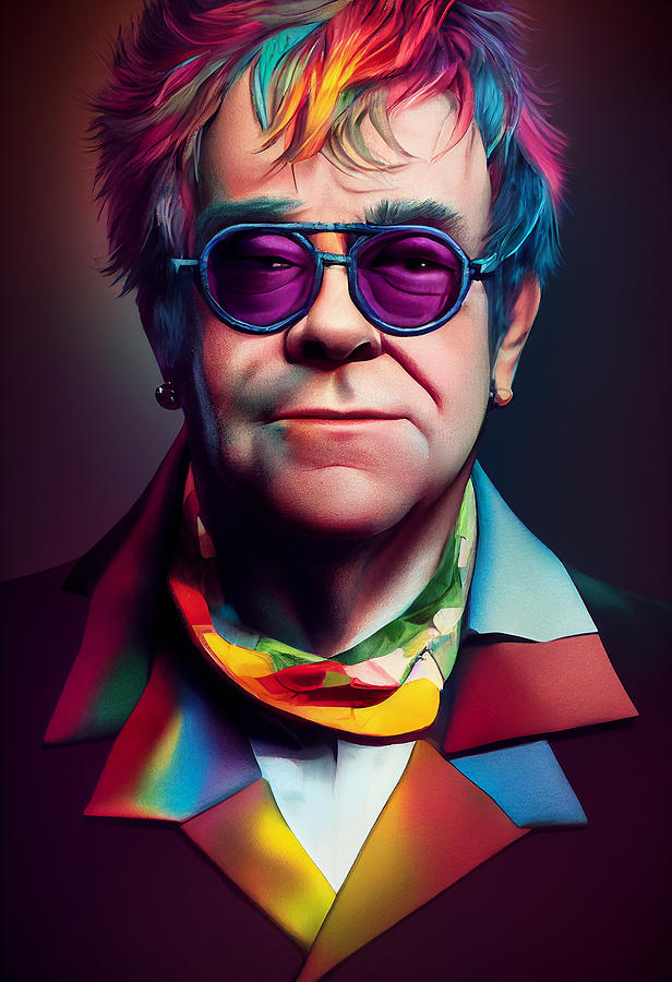 Elton John Mixed Media - Elton John Collection 1 by Marvin Blaine