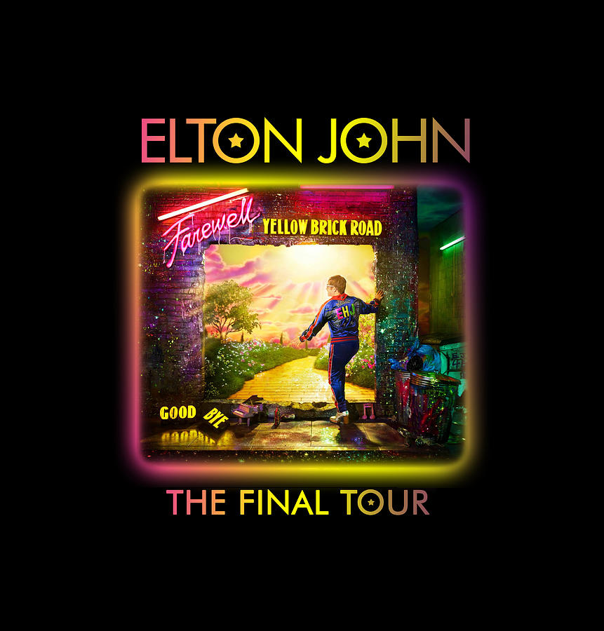 Brick Digital Art - Elton John Farewell Yellow Brick Road Tour 2020 by Jaki Meuhrn