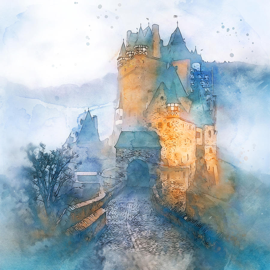Eltz Castle - 02 Painting by AM FineArtPrints