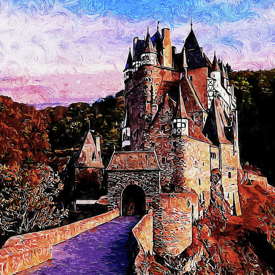 Eltz Castle - 04 Painting by AM FineArtPrints