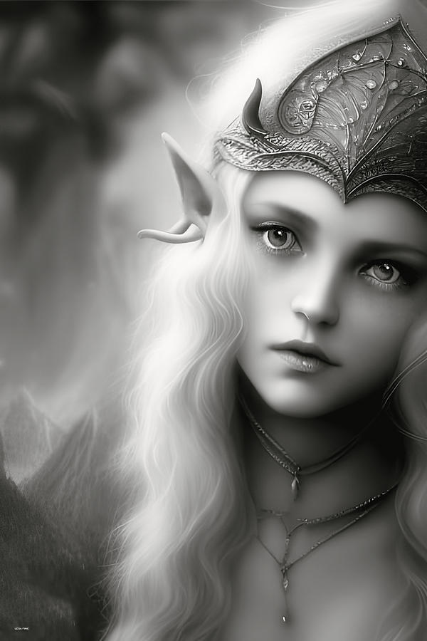 Elvan Princess ELSA in BW Photograph by Lesa Fine - Fine Art America