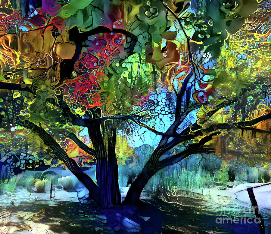 Fantasy Tree Digital Art by Aurelia Schanzenbacher