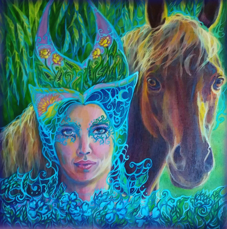 Elvensong Painting by Suzanne Silvir