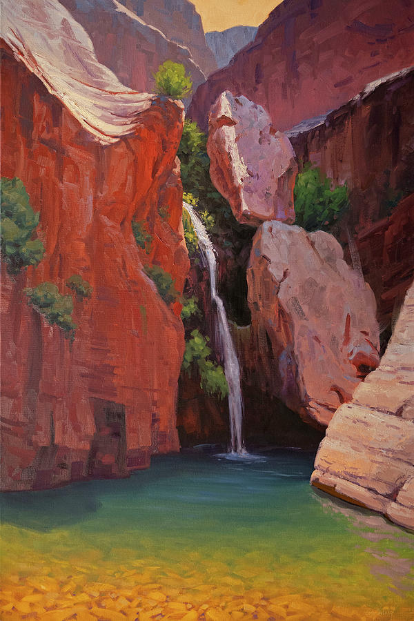 Waterfall Painting - Elves Chasm by Cody DeLong