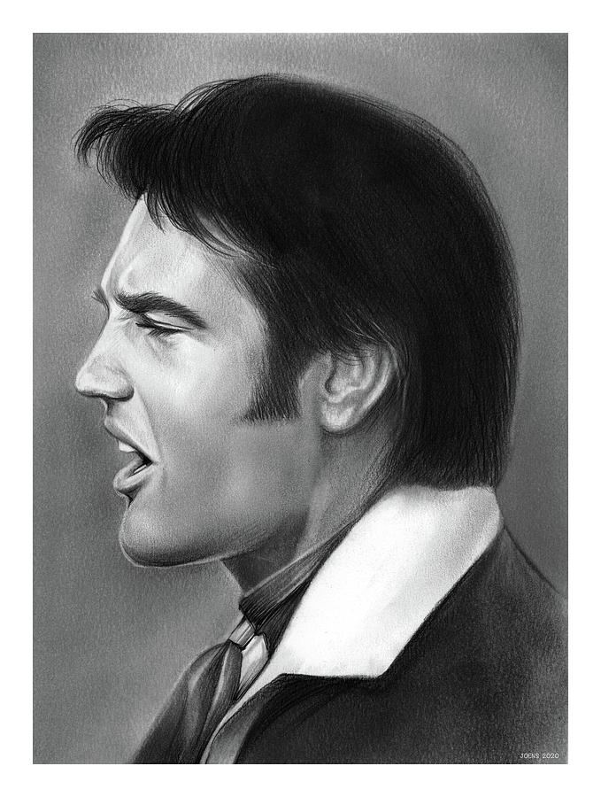 Elvis Presley Drawing - Elvis 05SEP20 by Greg Joens