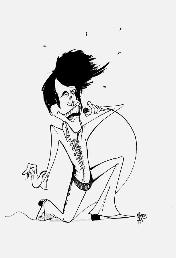 Elvis 71 Drawing by Michael Hopkins