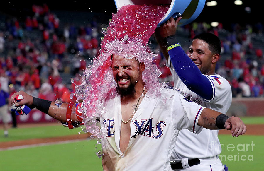 Elvis Andrus and Rougned Odor Photograph by Tom Pennington