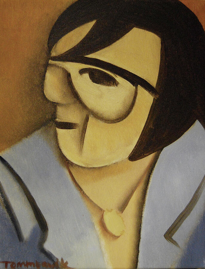Elvis Cubism Portrait Art Print Painting by Tommervik