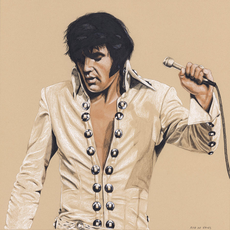 Elvis in Color #9 Drawing by Rob De Vries