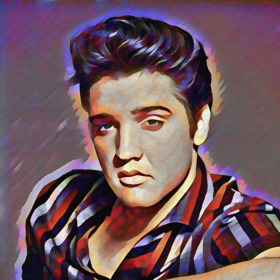 Elvis Portrait Digital Art by Gary Grayson