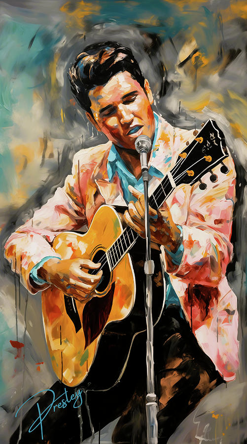 Elvis Presley 0001 Painting Digital Art by Rob Smiths