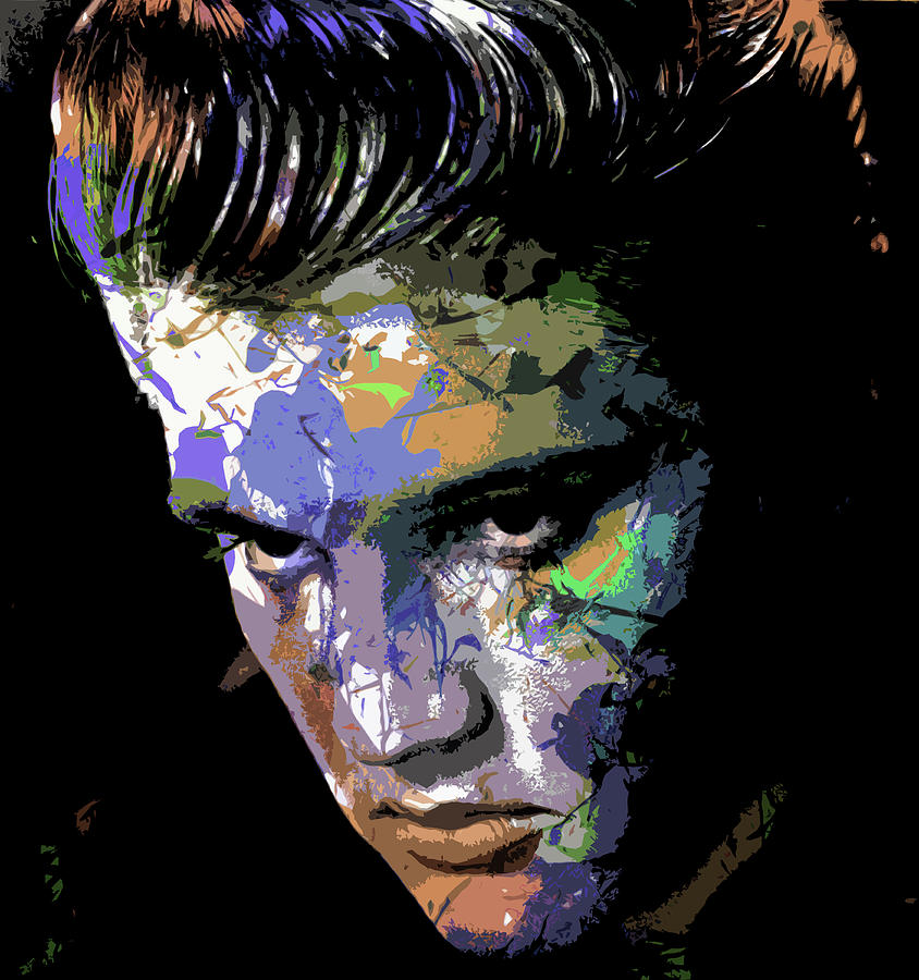 Elvis Presley Digital Art - Elvis Presley -2 psychedelic portrait by Movie World Posters