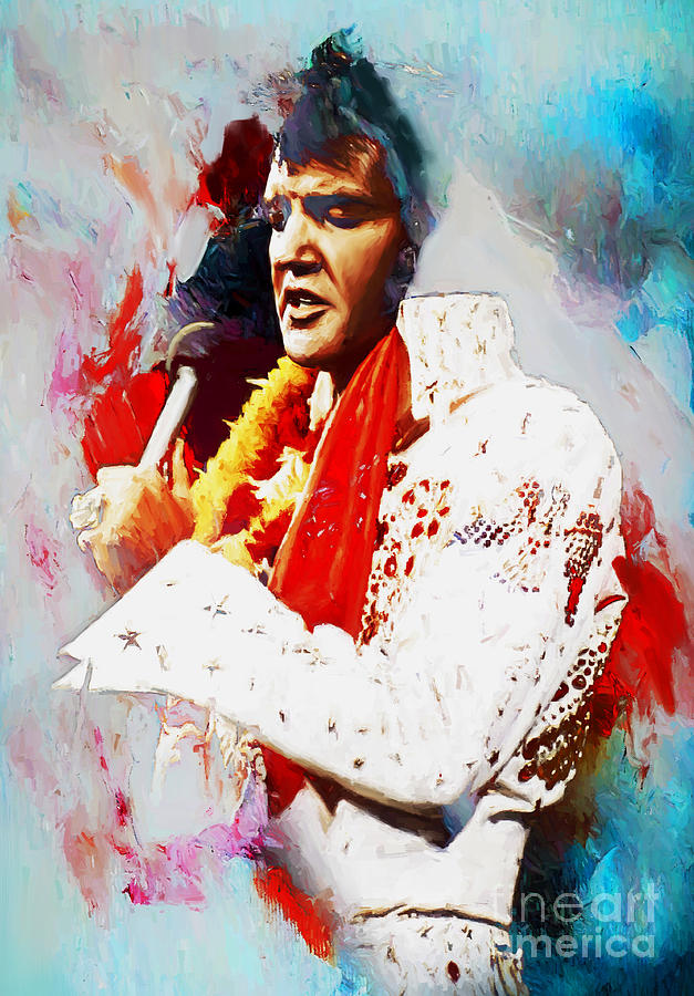 Elvis Presley 45t Painting by Gull G